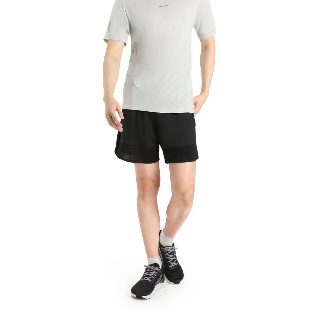 NWT! Icebreaker Men's ZoneKnit™ Merino 5.5'' Shorts Black‎  / Medium - Picture 3 of 8